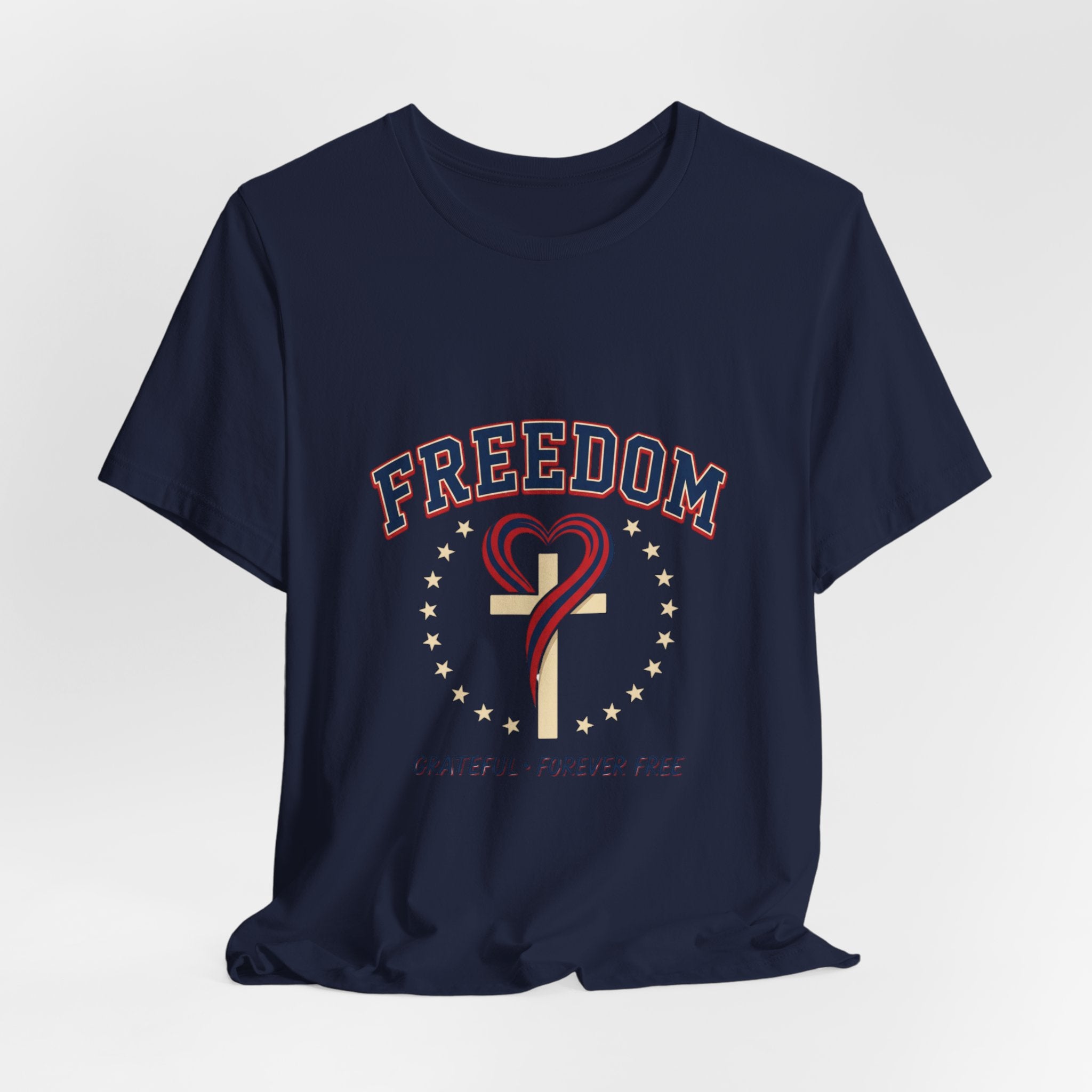 Freedom Heart Tee | faith-based patriotic, vintage Americana July 4th