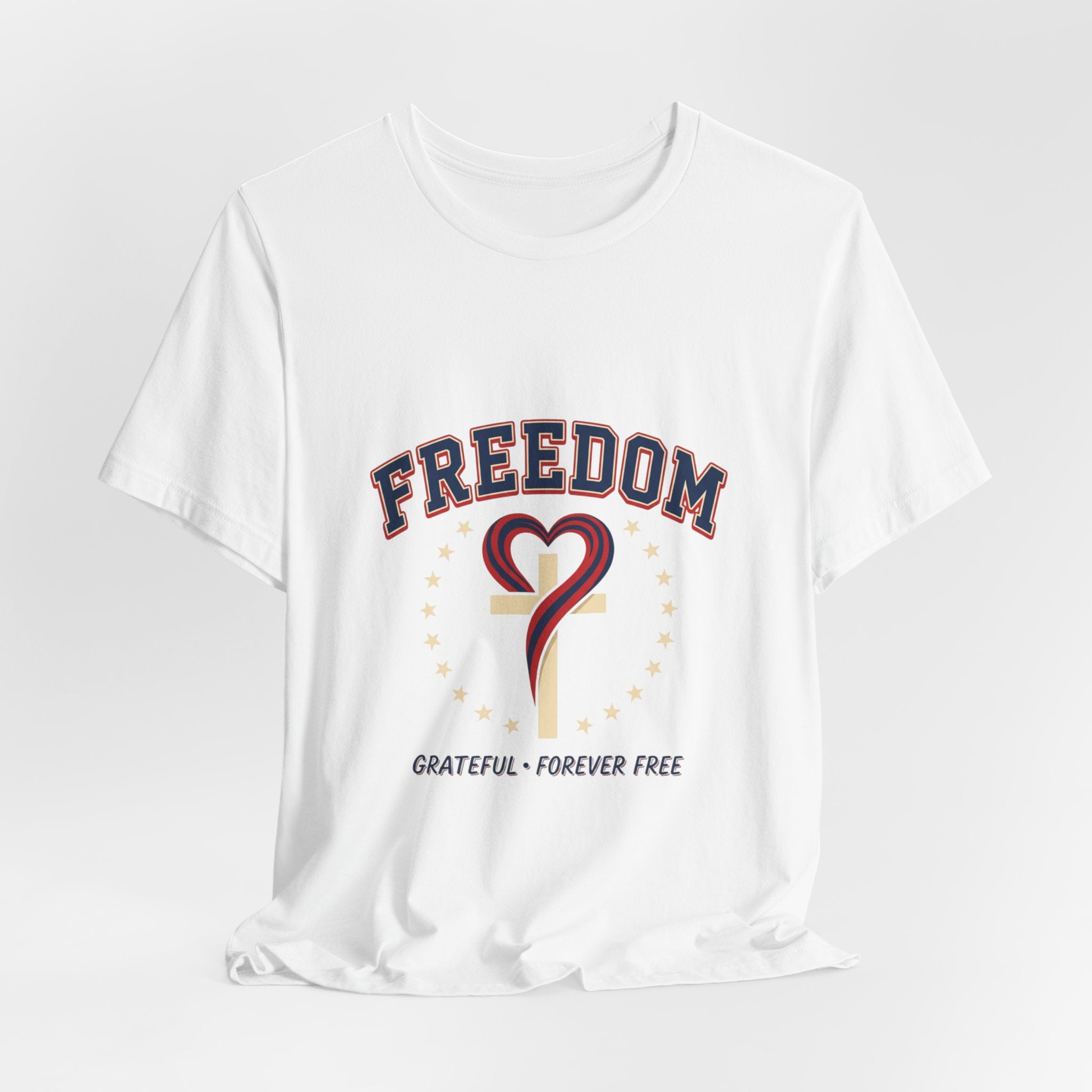 Freedom Heart Tee | faith-based patriotic, vintage Americana July 4th