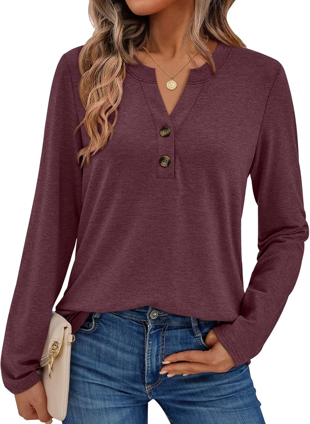 AUTOMET Women's Long Sleeve Shirts 2026 Fall Outfits Dressy Casual Tops