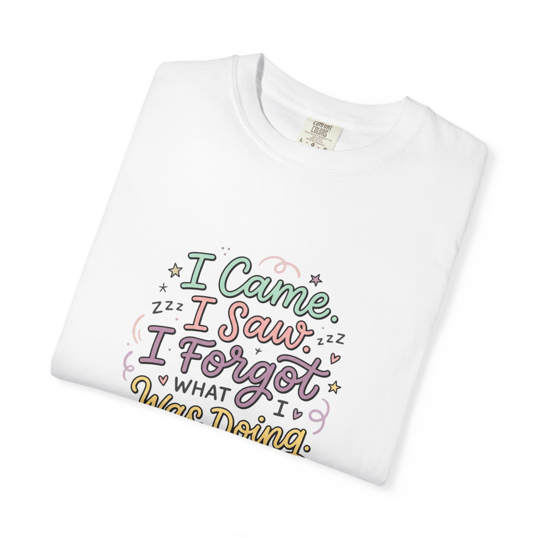 I Came I Saw I Forgot What I Was Doing T-Shirt | Funny Phrase Tee