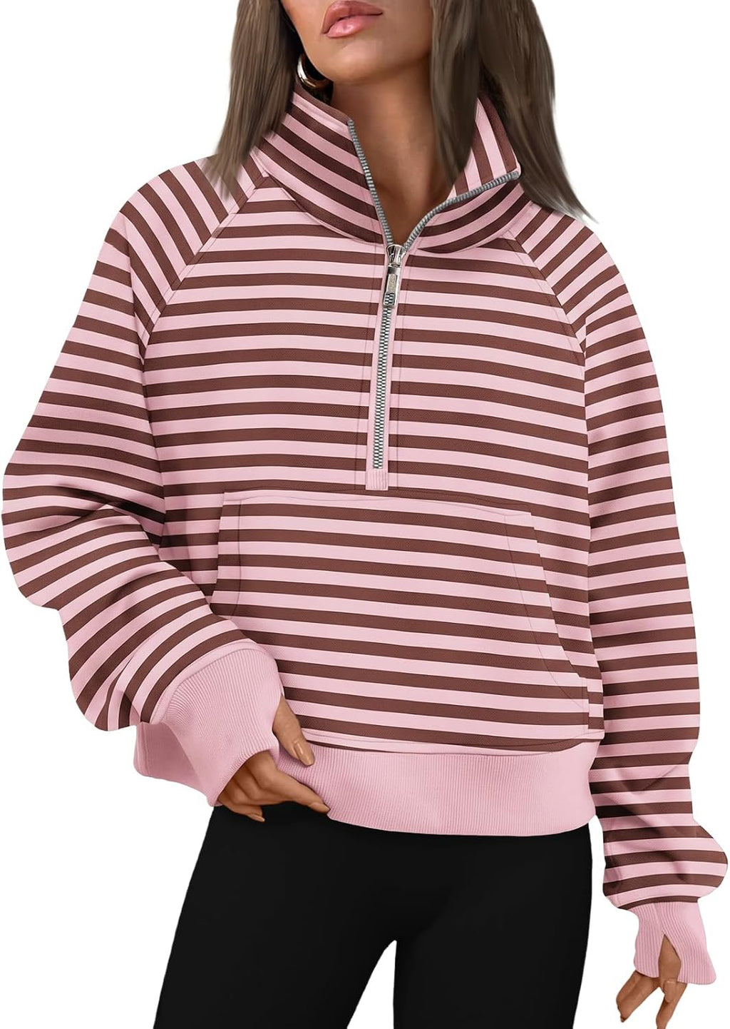 AUTOMET Womens Sweatshirts Half Zip Fleece Pullover Fall Outfits