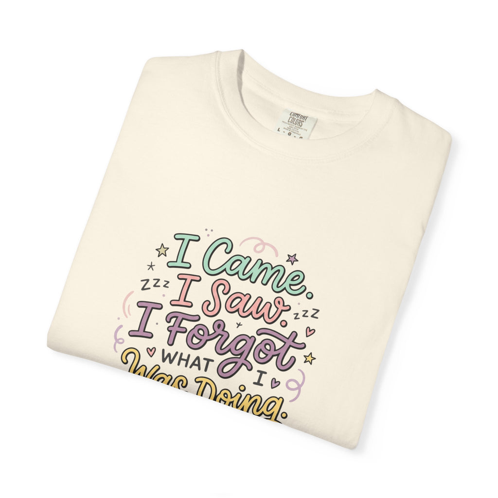I Came I Saw I Forgot What I Was Doing T-Shirt | Funny Phrase Tee