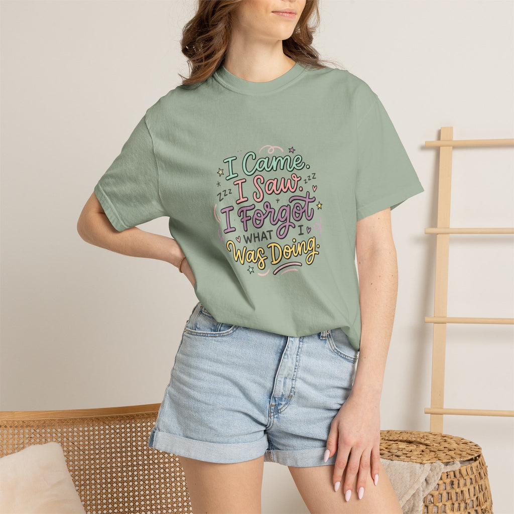 I Came I Saw I Forgot What I Was Doing T-Shirt | Funny Phrase Tee