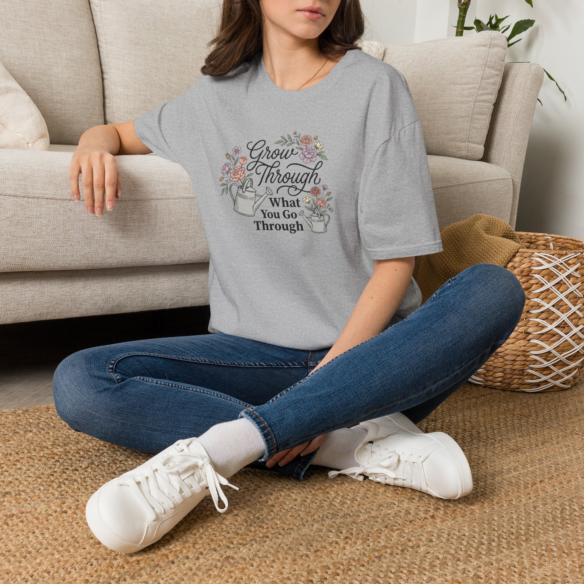 Grow Through What You Go Through Floral T-Shirt