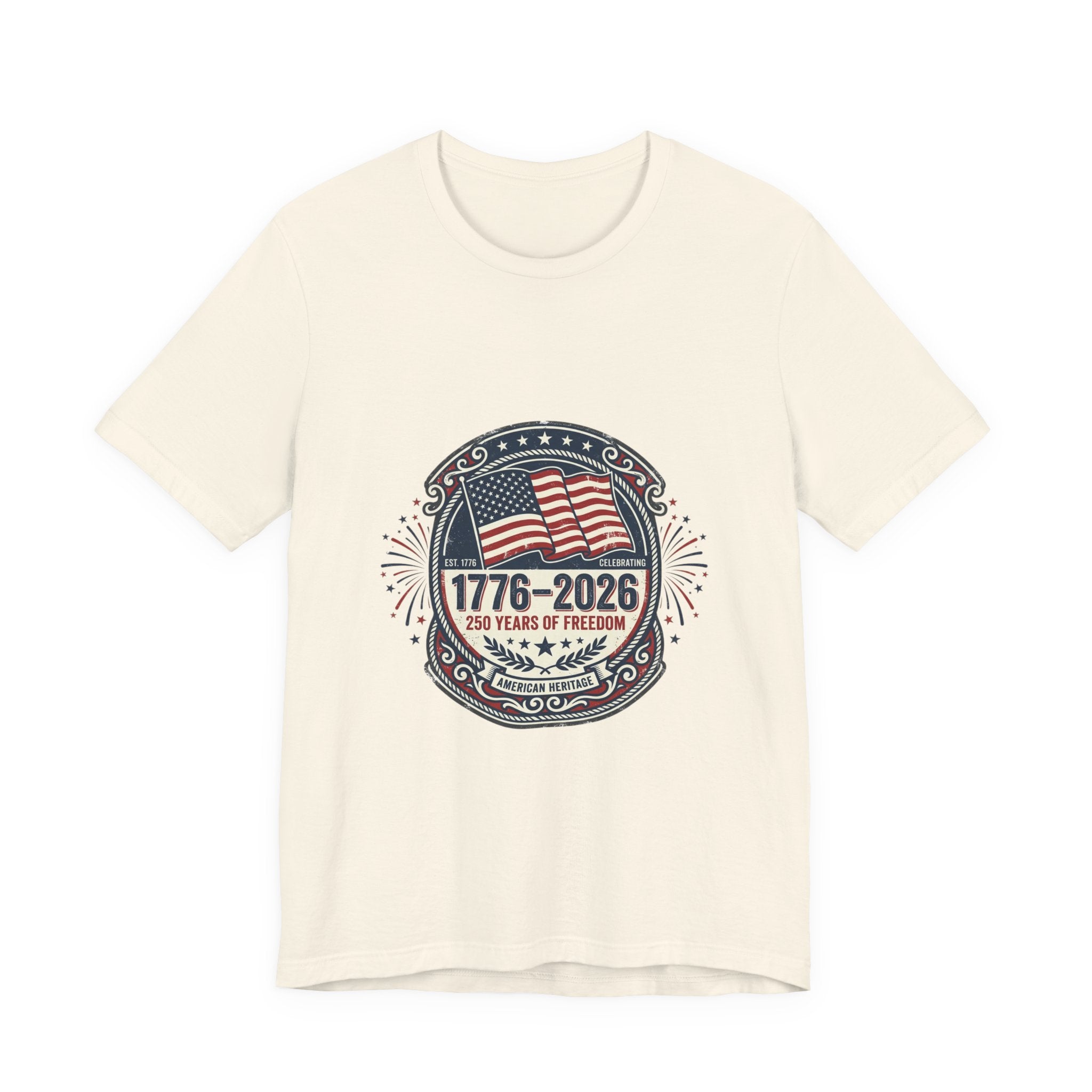 1776-2026 Liberty Emblem T-Shirt | Faith-Based Patriotic, Vintage Americana
