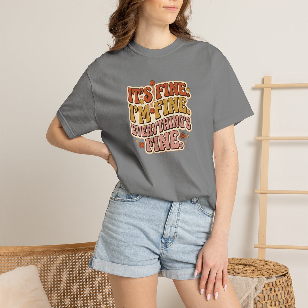 Its Fine Im Fine Everythings Fine Tshirt, Retro Typography, 70s Vibe