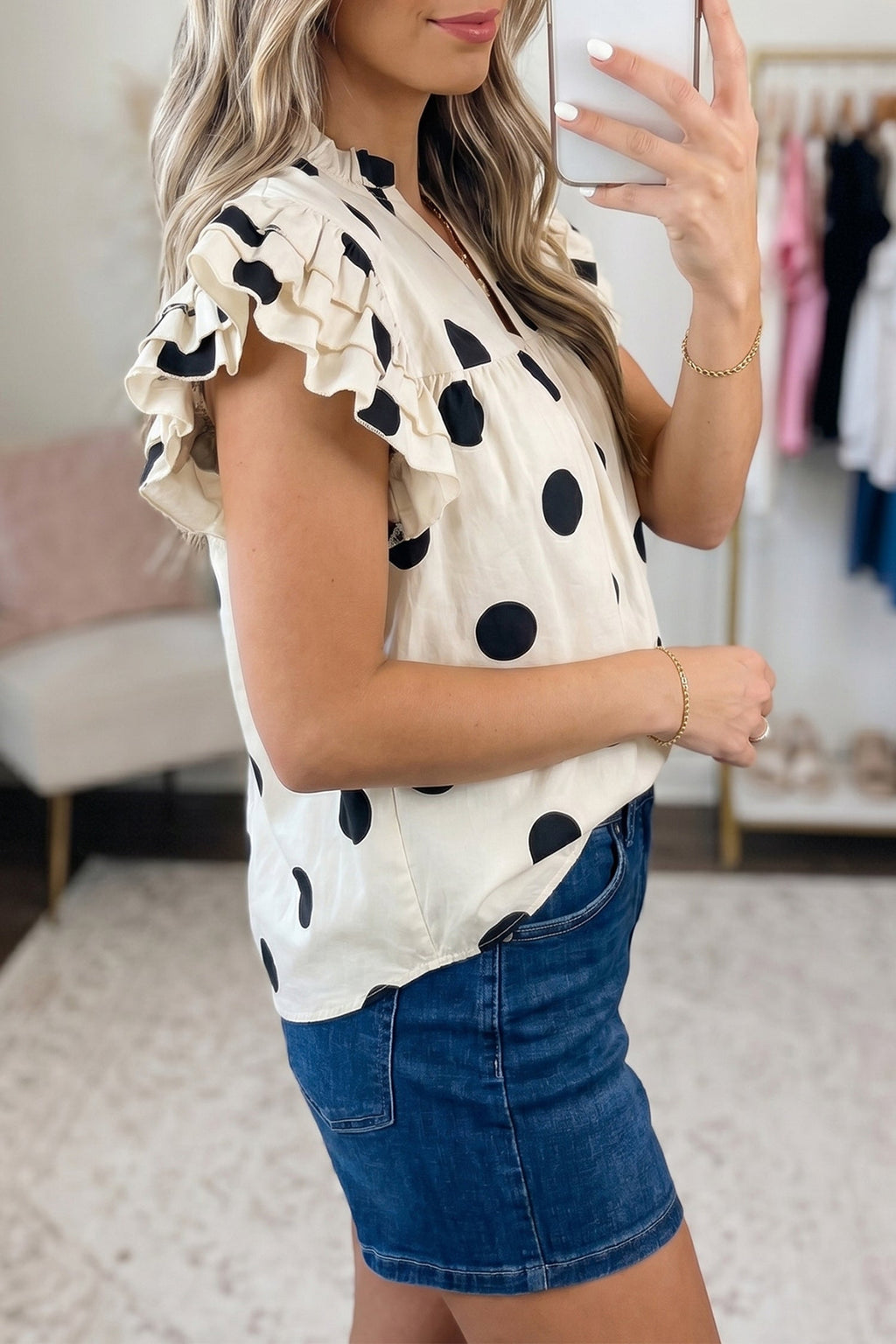 Jane Short Sleeve Shift Blouse