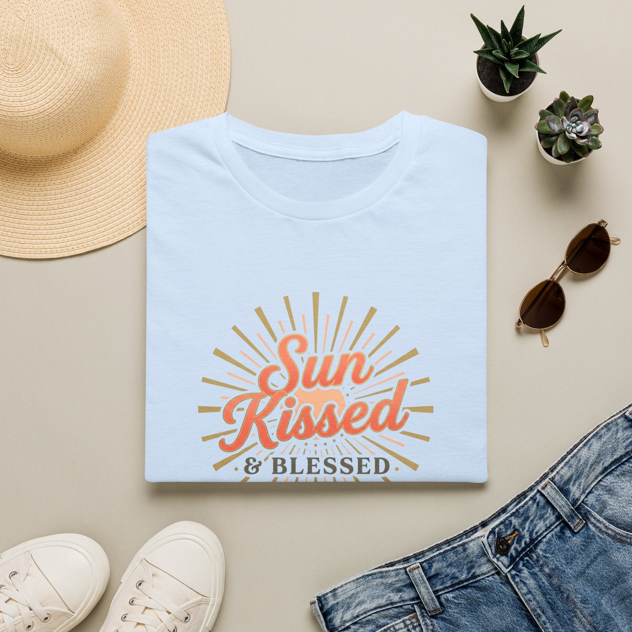 Sun-Kissed & Blessed T-Shirt — Beachy Summer Graphic Tee