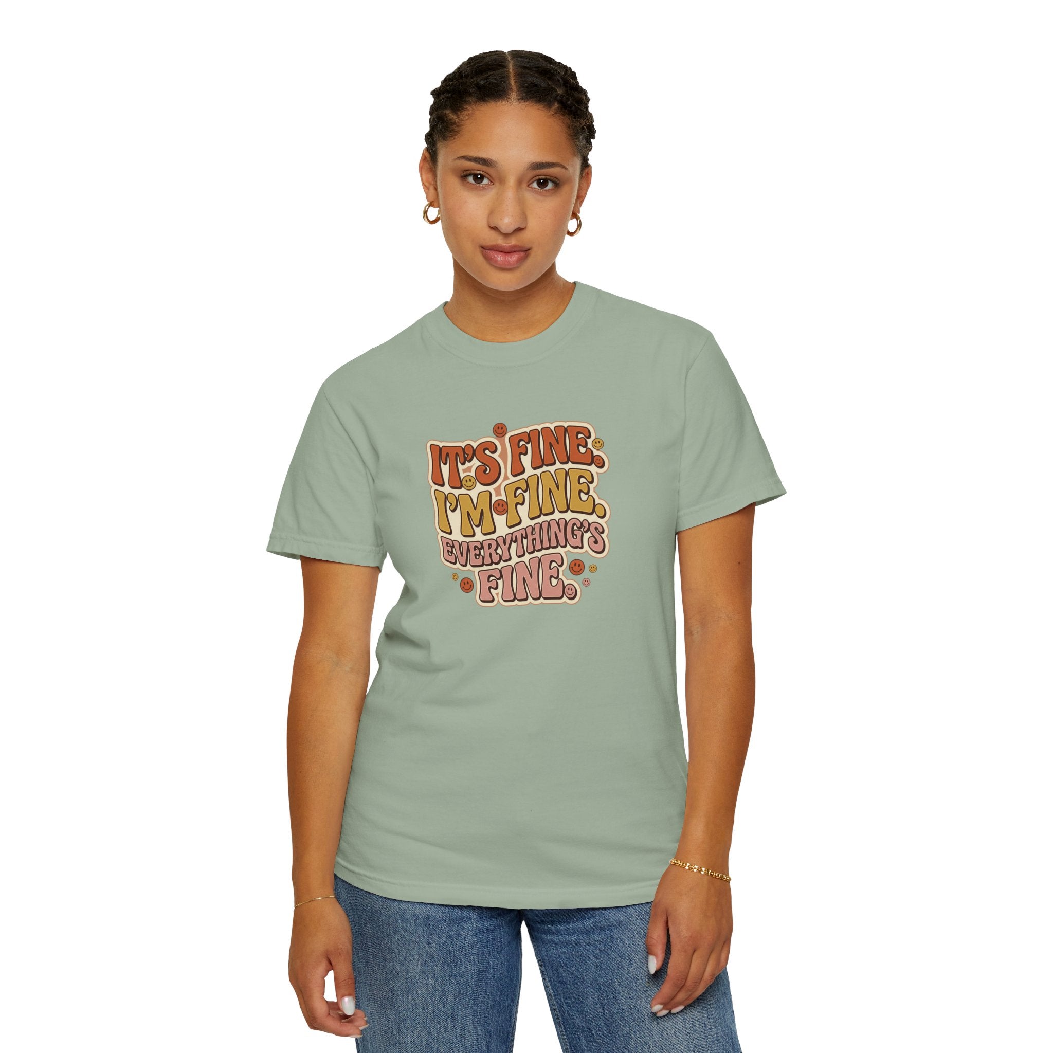 Its Fine Im Fine Everythings Fine Tshirt, Retro Typography, 70s Vibe