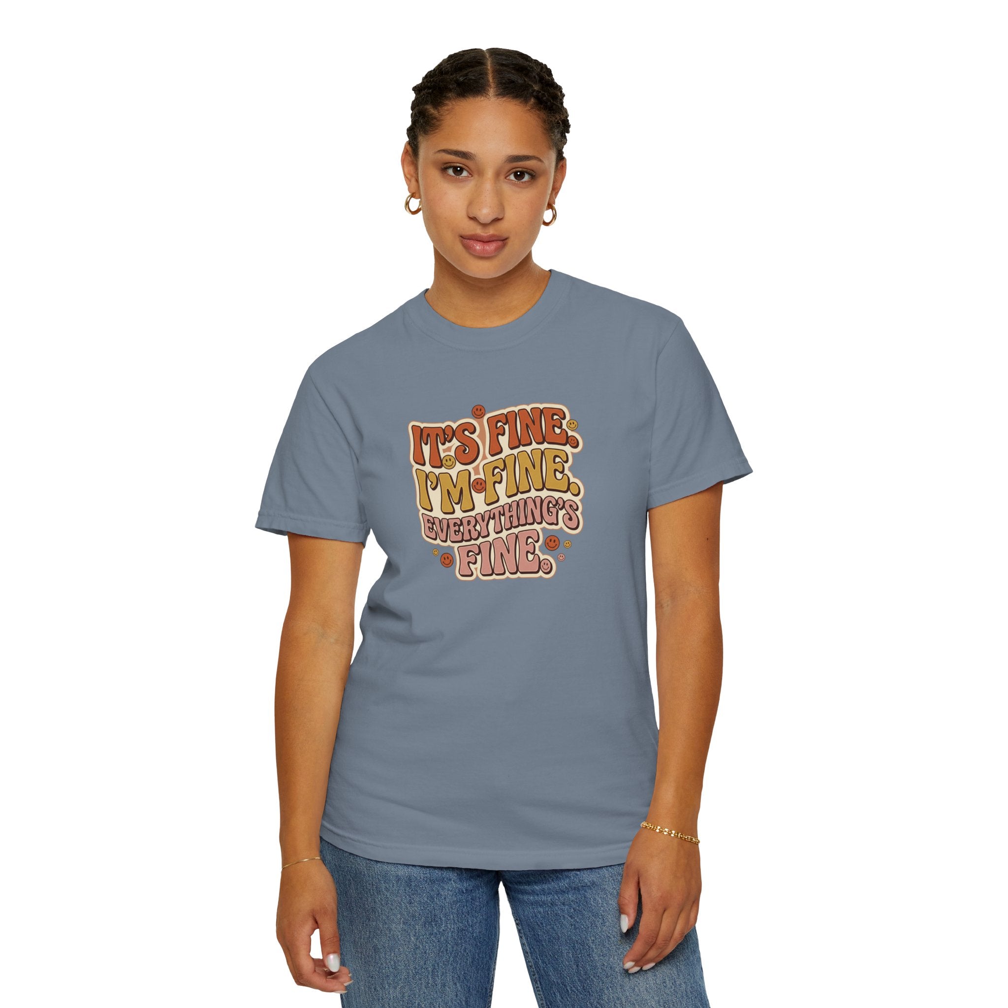 Its Fine Im Fine Everythings Fine Tshirt, Retro Typography, 70s Vibe
