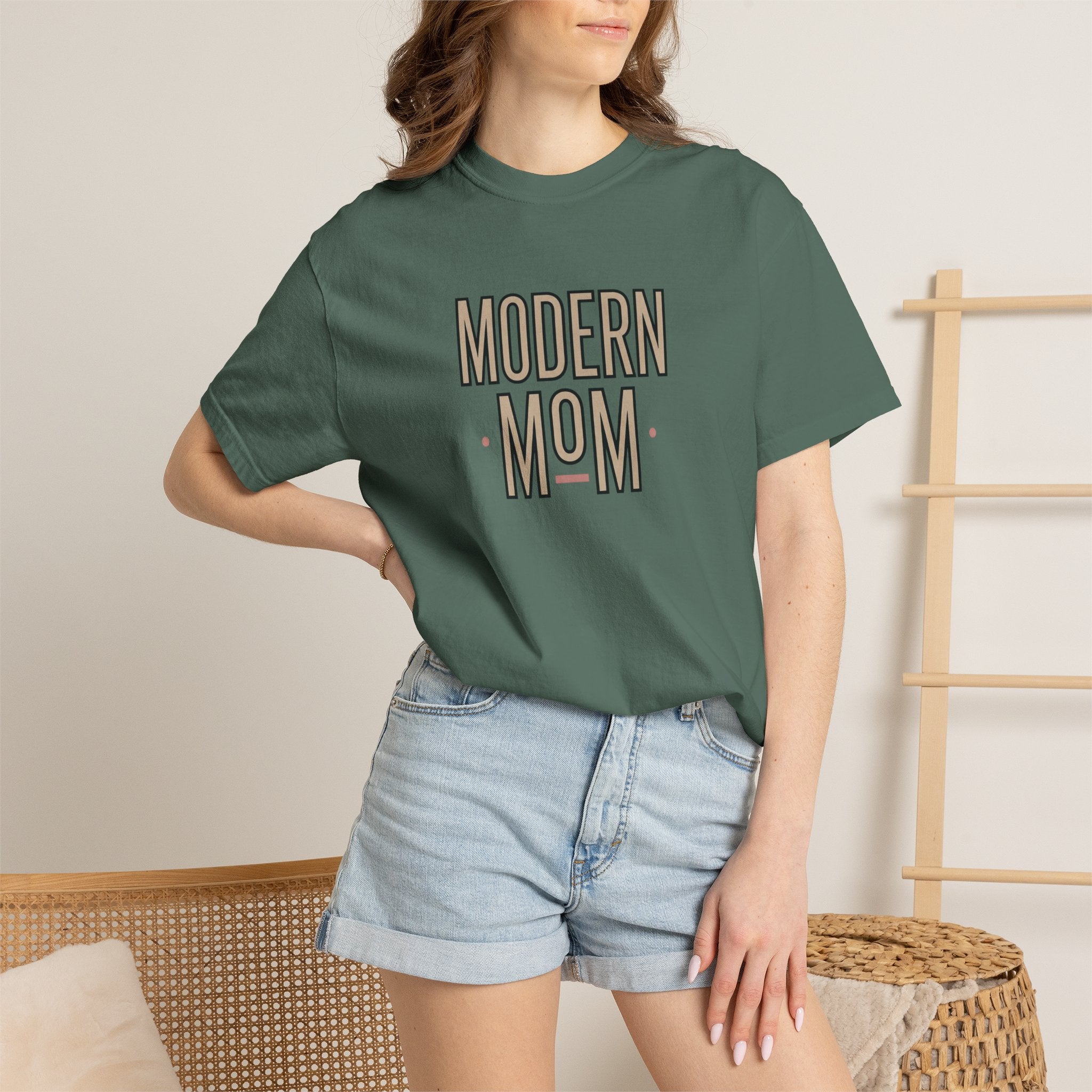 Modern Mom T-Shirt — Retro Block Letter Graphic Tee for Moms, Mother’s Day Gift
