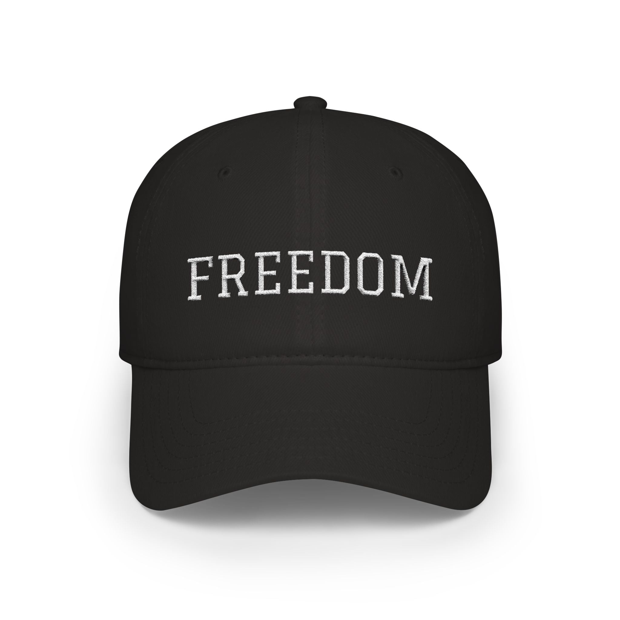 Freedom Embroidered Baseball Cap — Low Profile Patriotic Hat