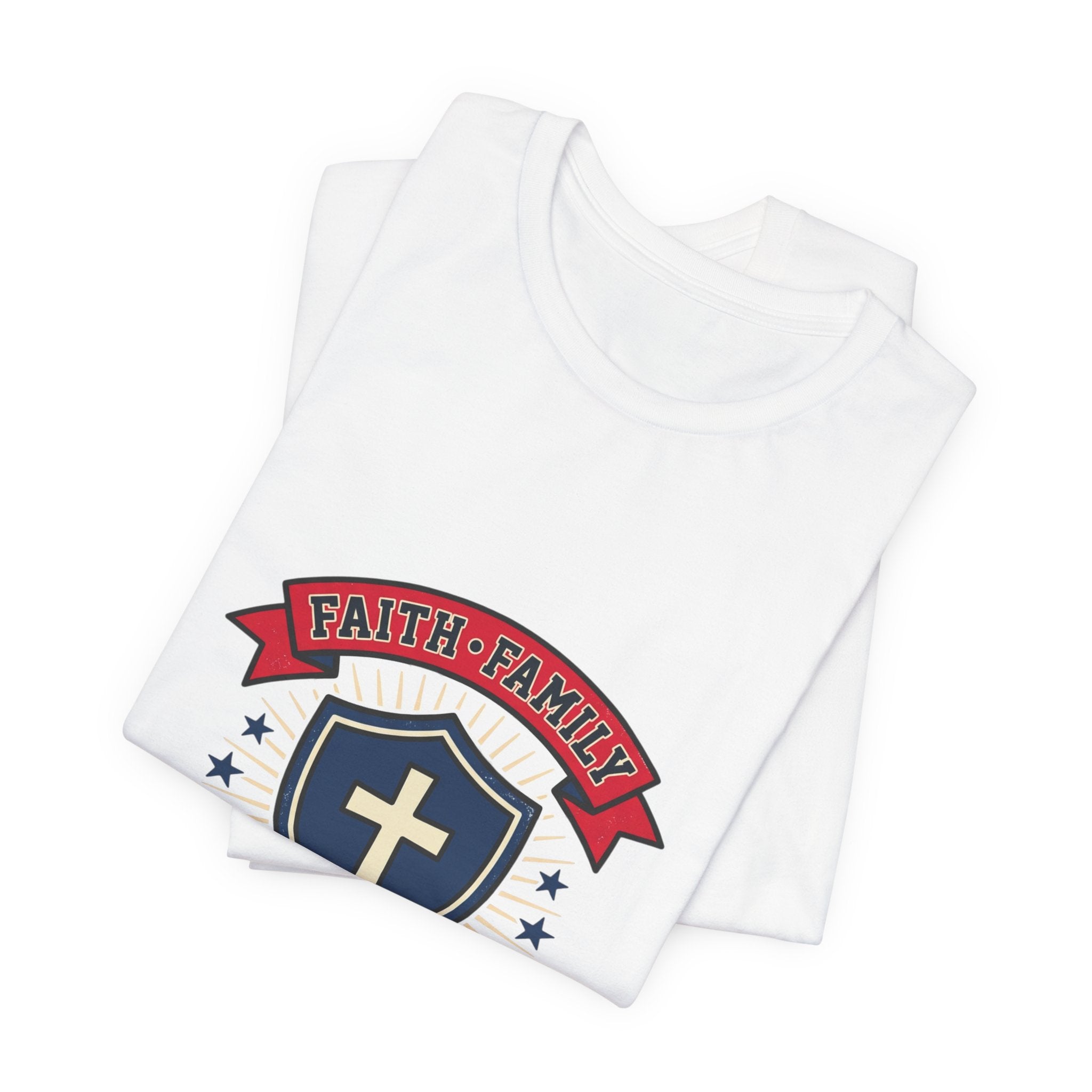 Faith Family Freedom Tee | Faith-based Patriotic, Vintage Americana July 4th