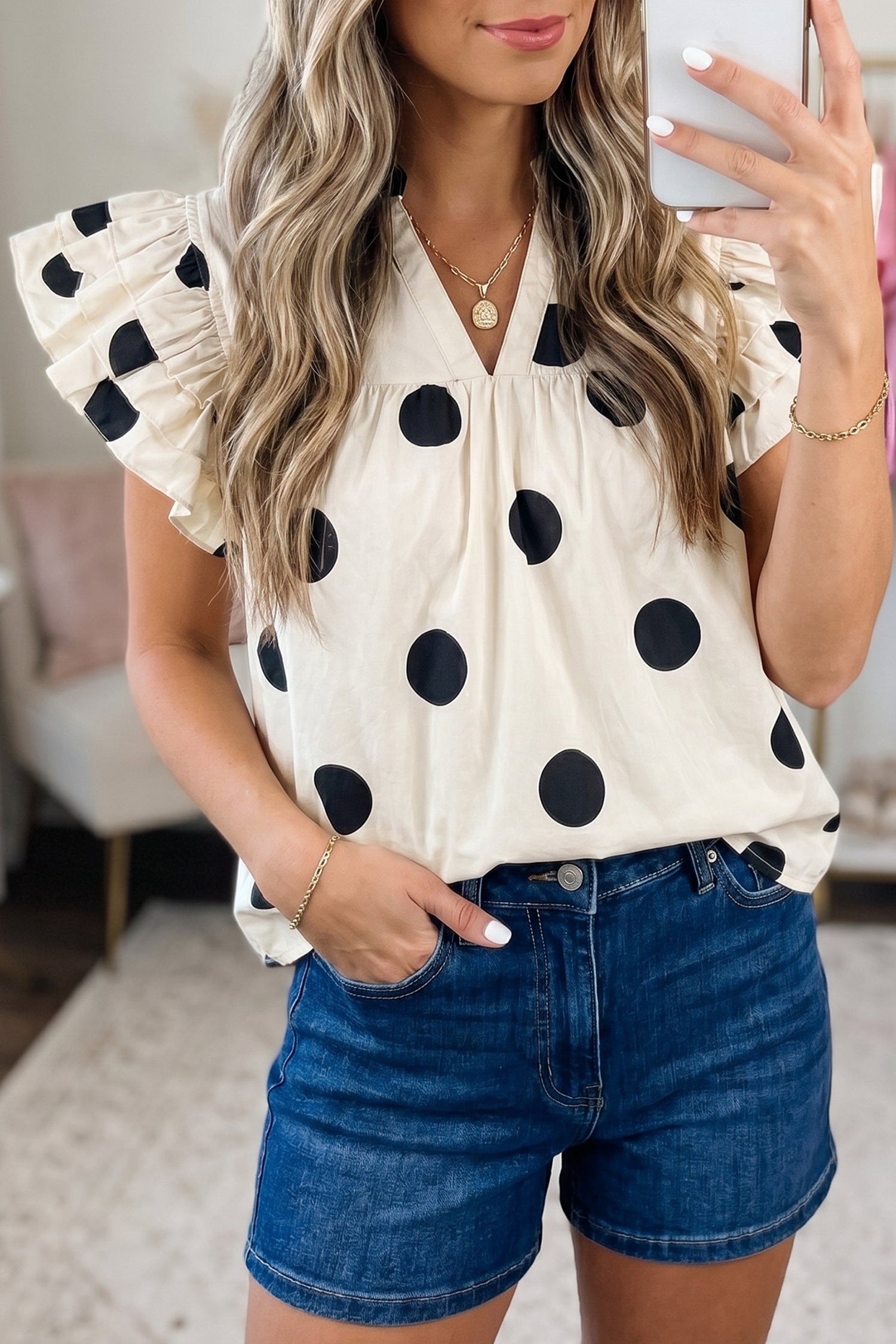 Jane Short Sleeve Shift Blouse