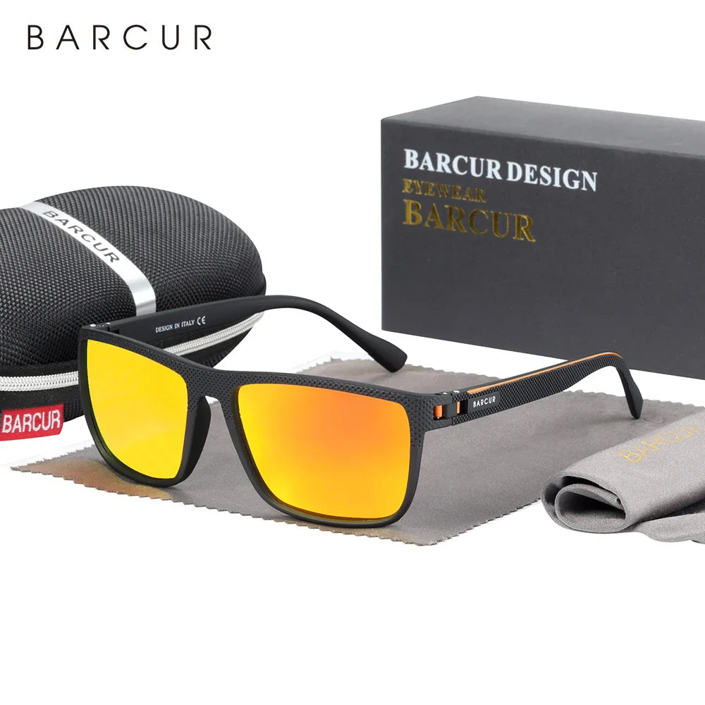 BARCUR Sports Polarized Sunglasses for Men Lightweight TR90
