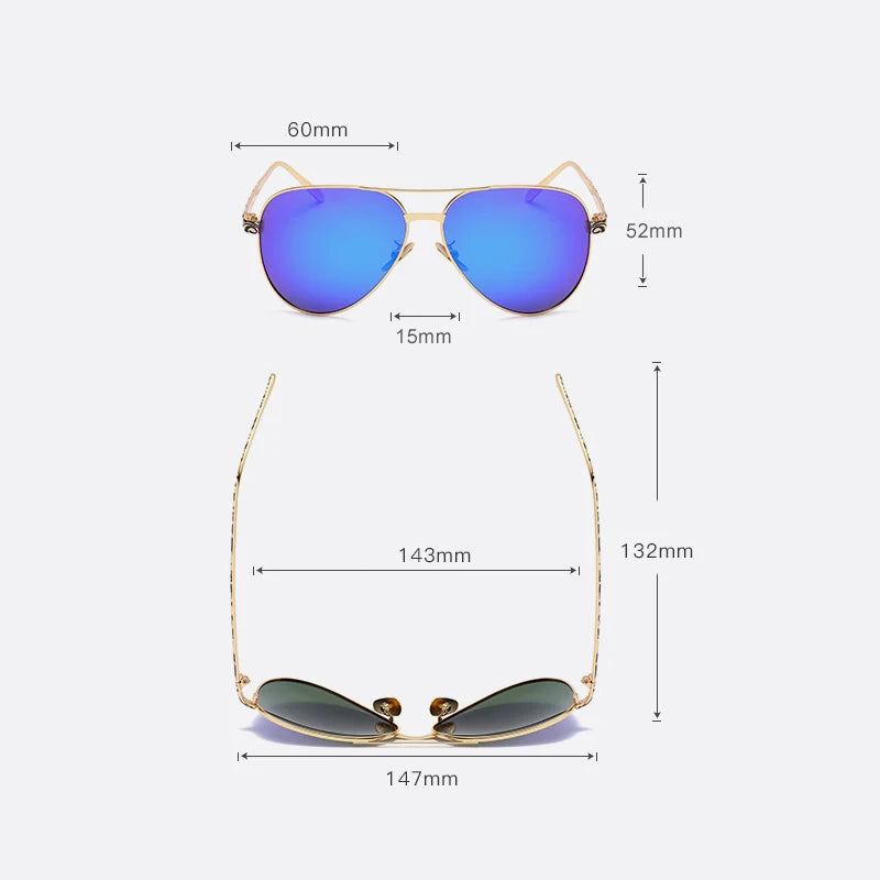 High Quality Pilot Sunglasses Women Polarized UV400 Sunglass
