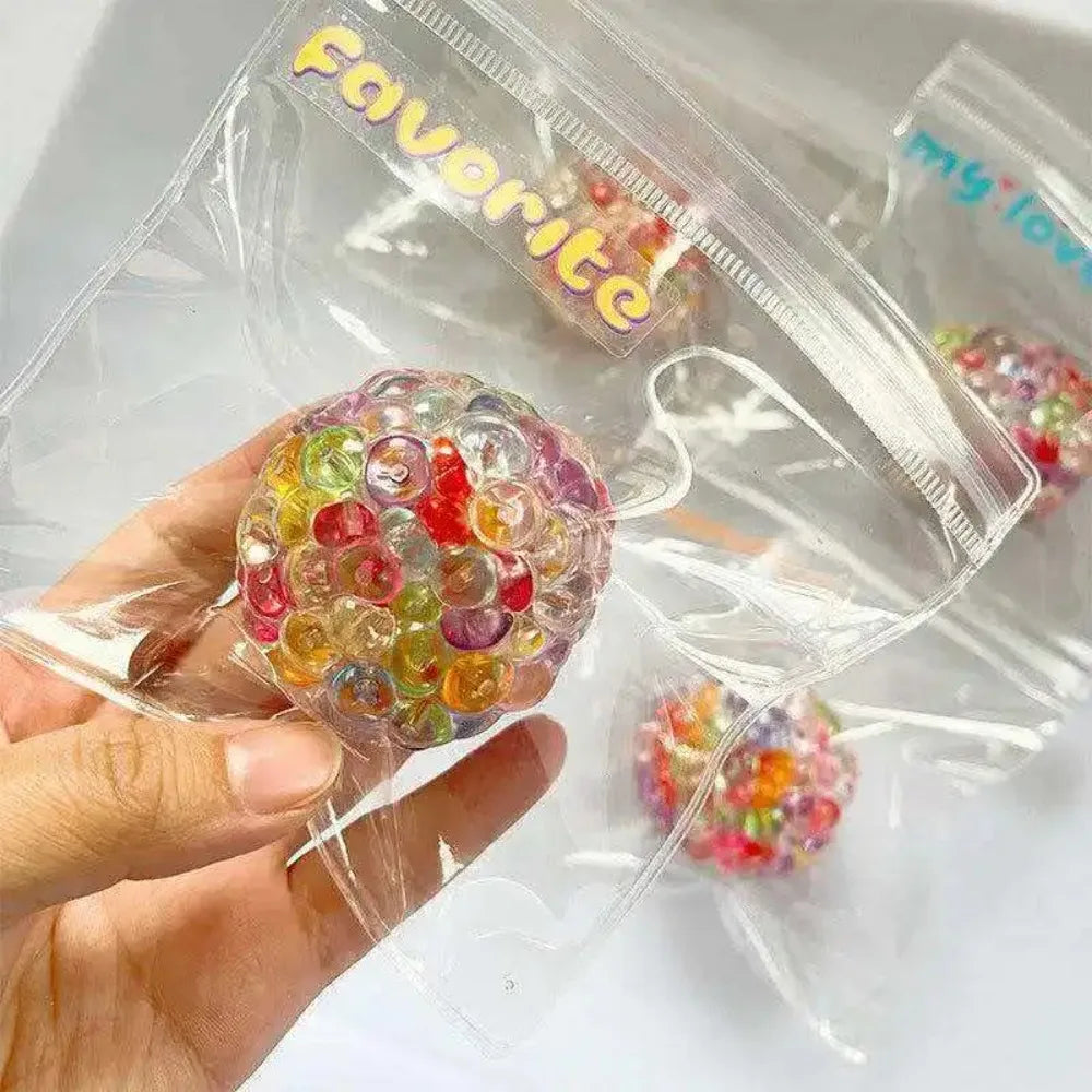 Fidget Ice Cube Colored Beads Squeeze Squishy Balls