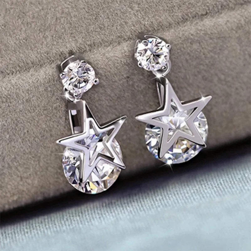 925 Sterling Silver Earrings AAA Zircon for Women
