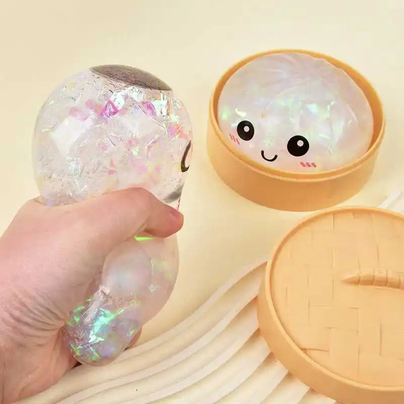 Glitter Dumpling Squishies Toys Pressure Ball Slow Rebound Soft Pinch