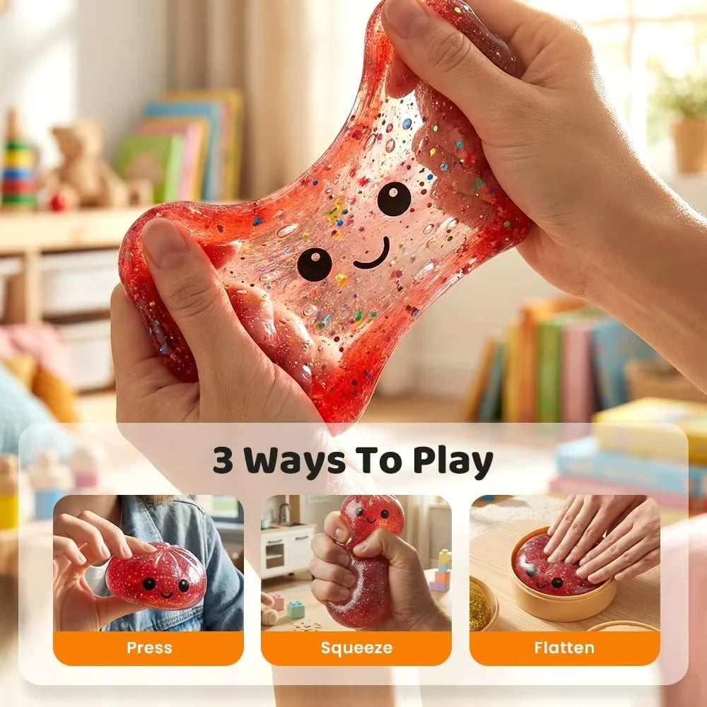 Glitter Dumpling Squishies Toys Pressure Ball Slow Rebound Soft Pinch