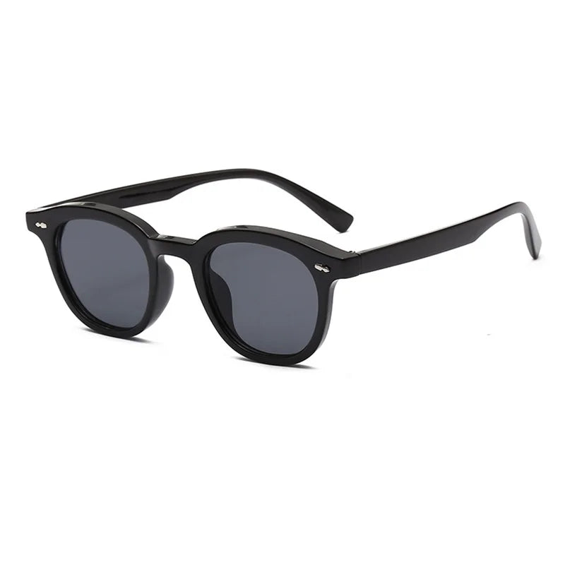 SHAUNA Ins Popular Small Round Sunglasses Fashion Nail Glasses UV400