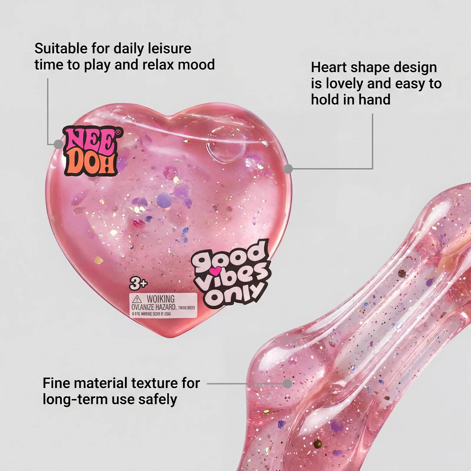 Heart-Shaped Squishy Toy, Soft and Comfortable