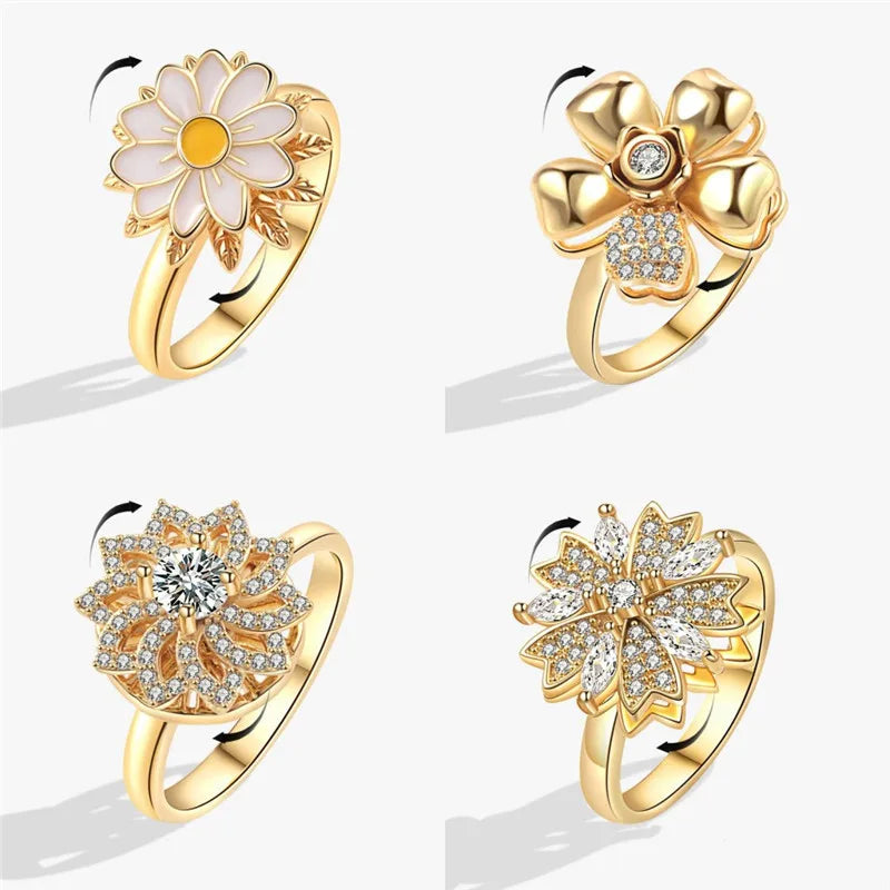 Fashion Fidget Spinner Ring For Women