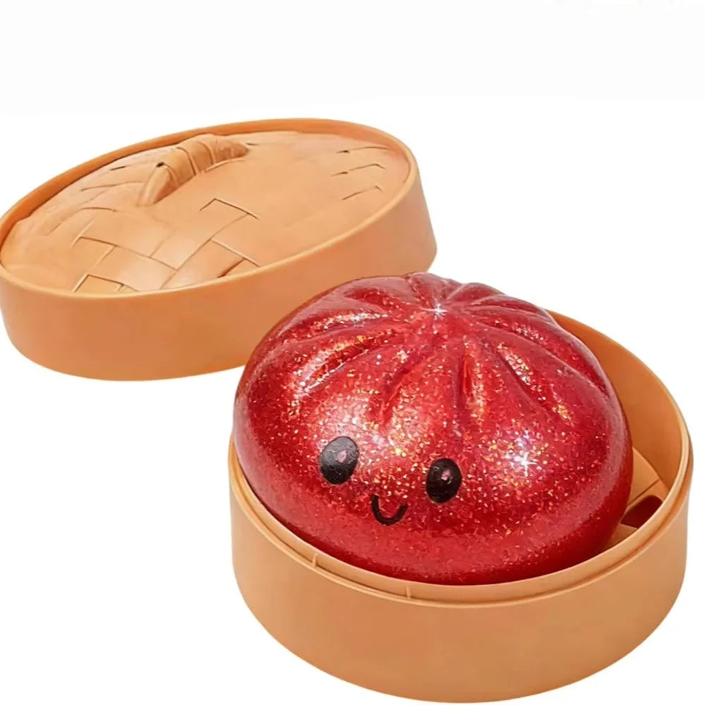 Glitter Dumpling Squishies Toys Pressure Ball Slow Rebound Soft Pinch
