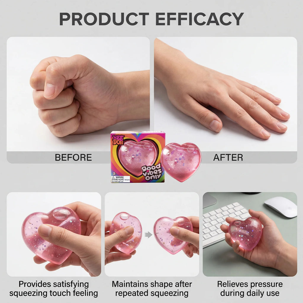 Heart-Shaped Squishy Toy, Soft and Comfortable
