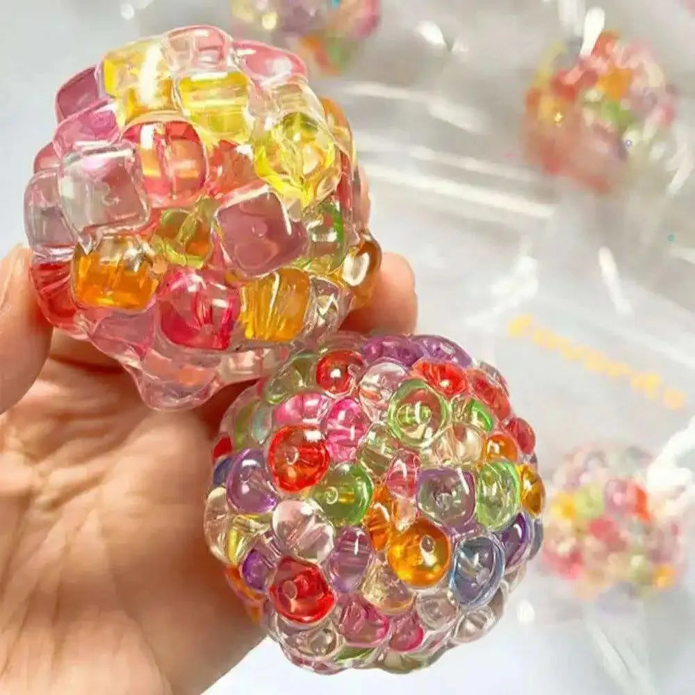 Fidget Ice Cube Colored Beads Squeeze Squishy Balls