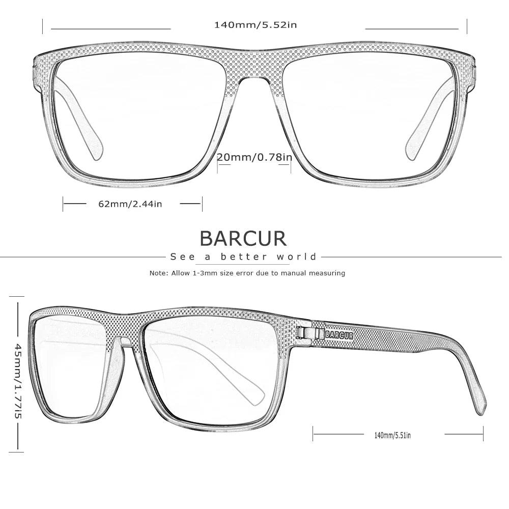 BARCUR Sports Polarized Sunglasses for Men Lightweight TR90