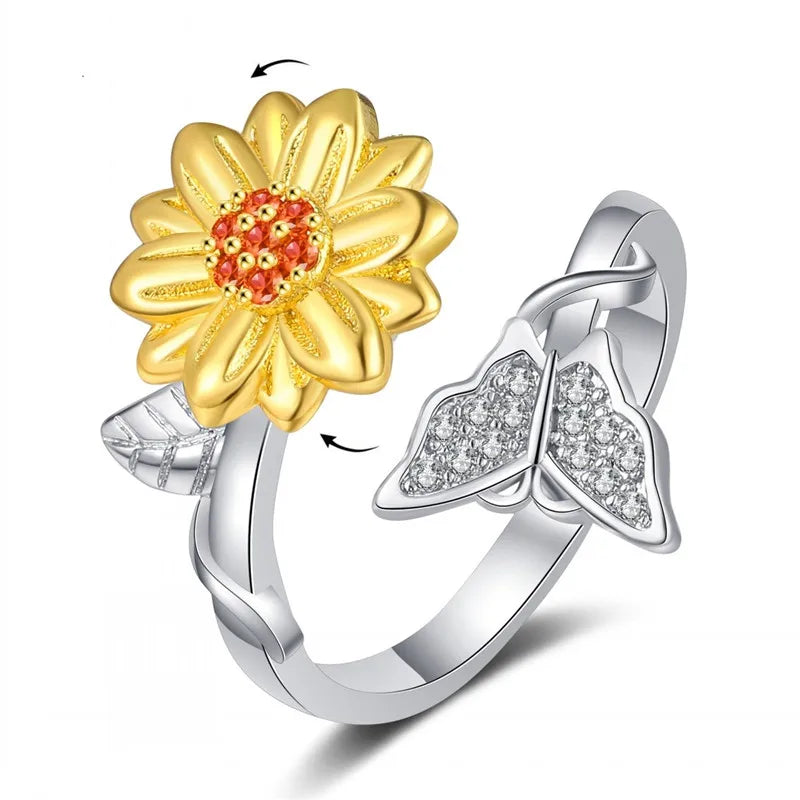 Fashion Fidget Spinner Ring For Women