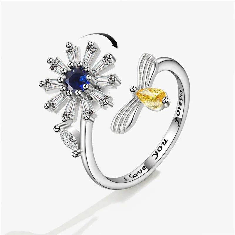 Fashion Fidget Spinner Ring For Women