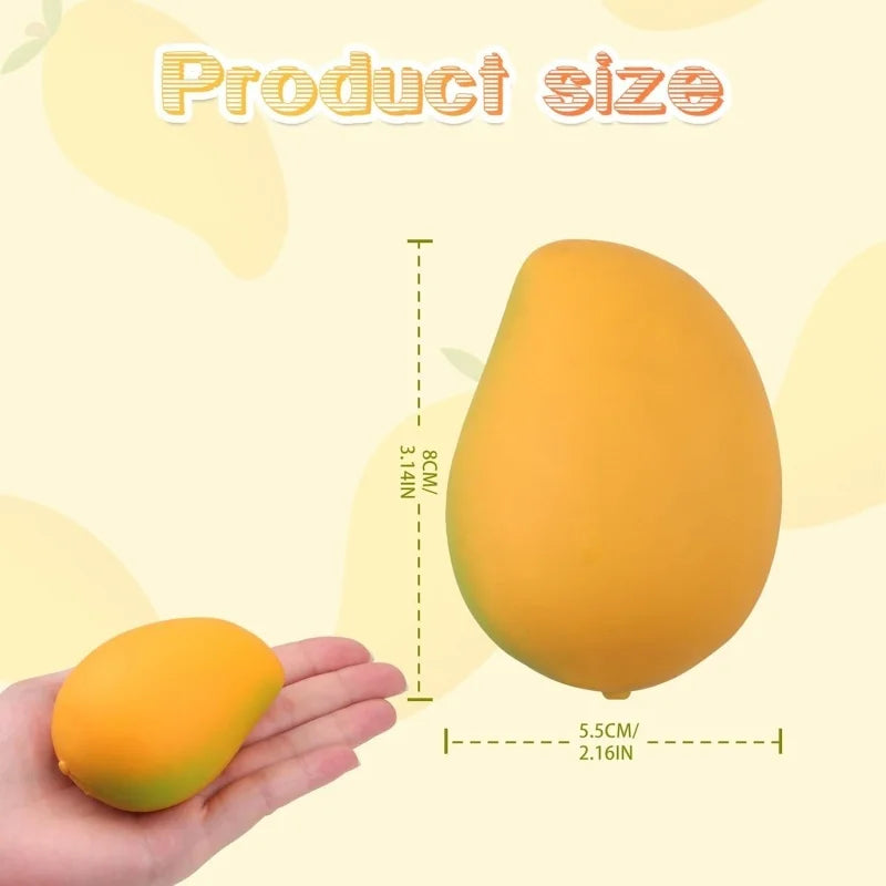 Fruit Squishy Toys Realistic Strawberry Dragon Fruit Peach Durian Mango Squeeze Ball Soft Fidget Stress Relief for Adults Kids