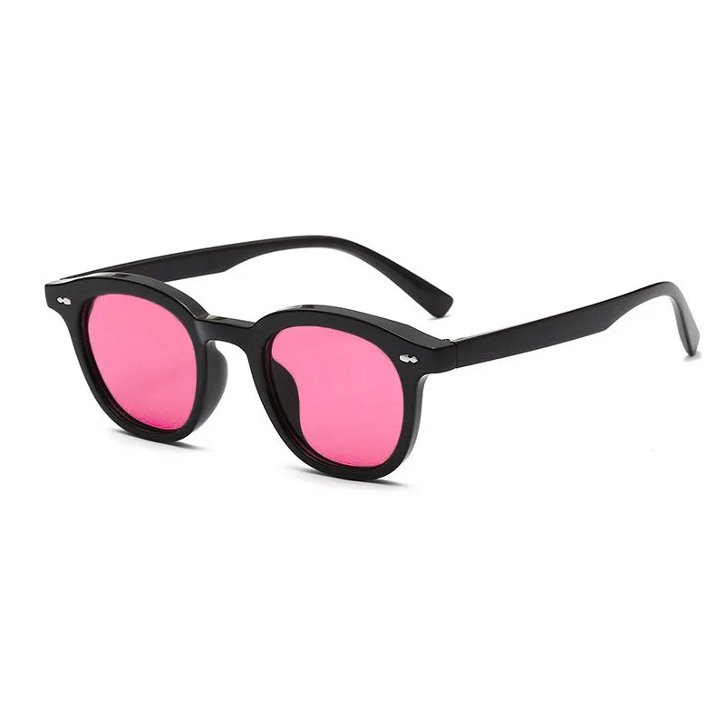 SHAUNA Ins Popular Small Round Sunglasses Fashion Nail Glasses UV400
