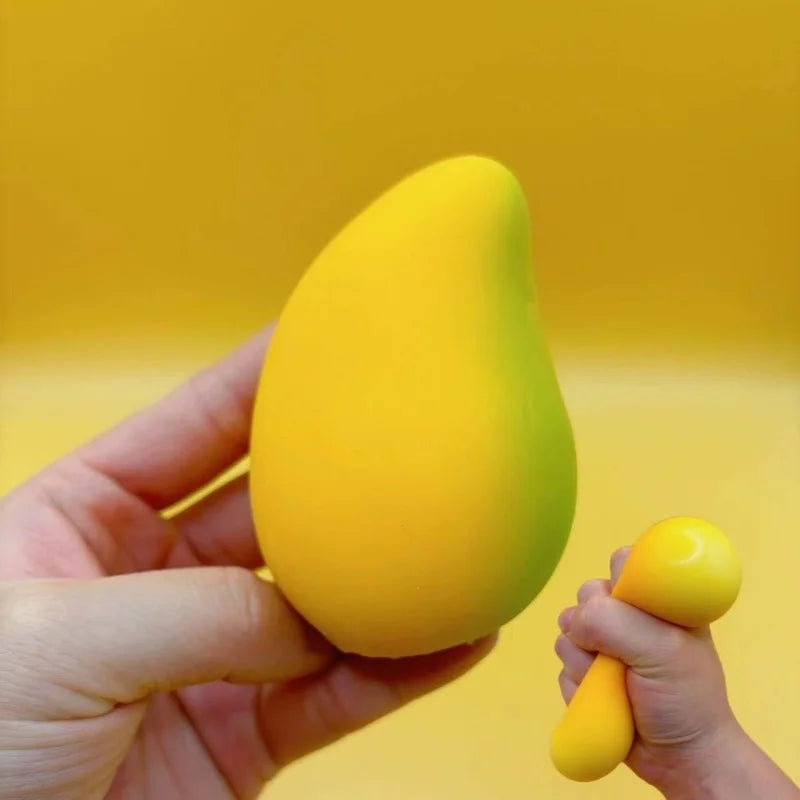 Fruit Squishy Toys Realistic Strawberry Dragon Fruit Peach Durian Mango Squeeze Ball Soft Fidget Stress Relief for Adults Kids