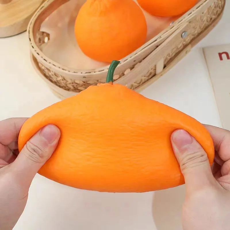 Fruit Squishy Toys Realistic Strawberry Dragon Fruit Peach Durian Mango Squeeze Ball Soft Fidget Stress Relief for Adults Kids