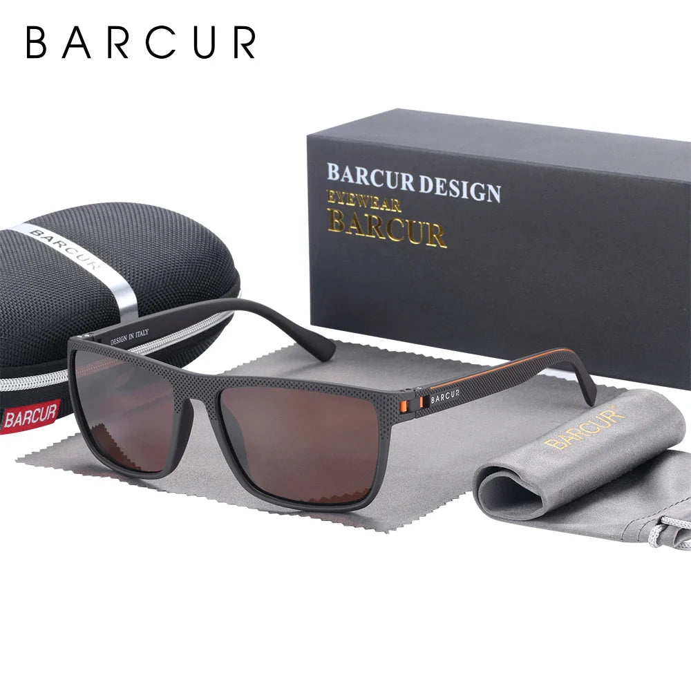 BARCUR Sports Polarized Sunglasses for Men Lightweight TR90