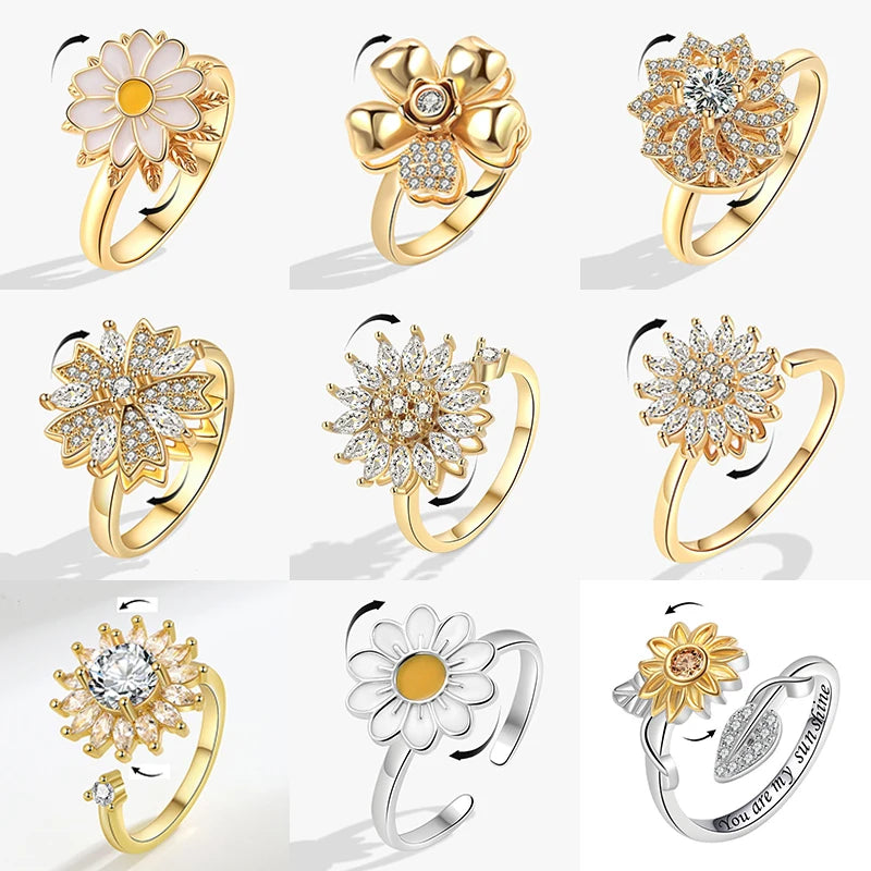 Fashion Fidget Spinner Ring For Women