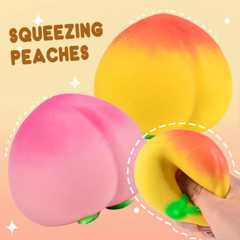 Fruit Squishy Toys Realistic Strawberry Dragon Fruit Peach Durian Mango Squeeze Ball Soft Fidget Stress Relief for Adults Kids