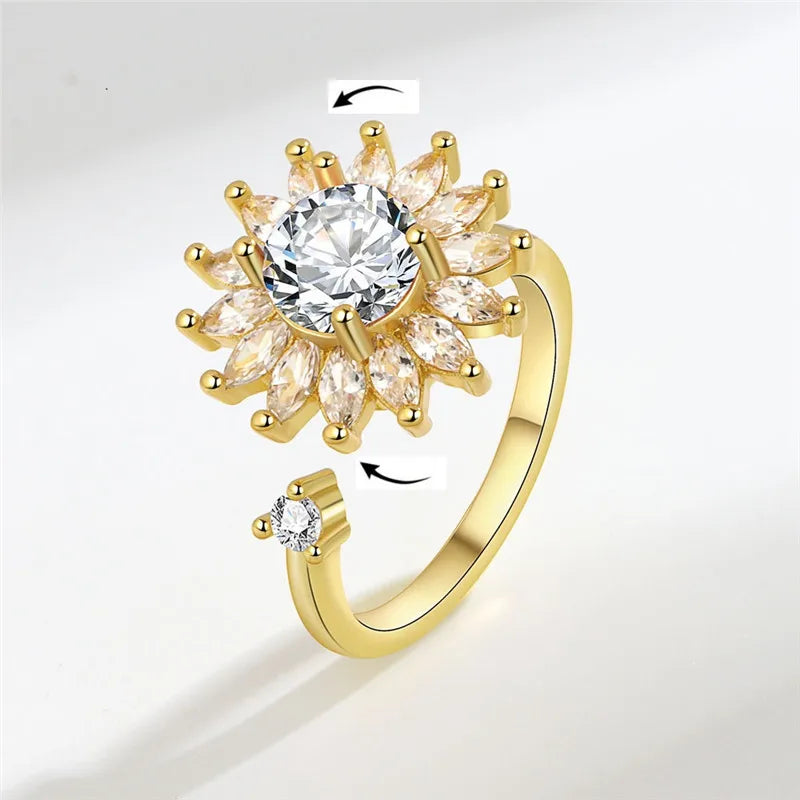 Fashion Fidget Spinner Ring For Women